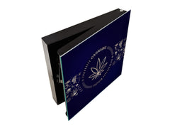 Petite armoire pour les clés avec décoration au choix K04 Emblème de la marijuana médicale