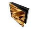Decorative Key Box with Magnetic Glass Dry-Erase Board KN08 Golden Waves Series: Golden fabric texture