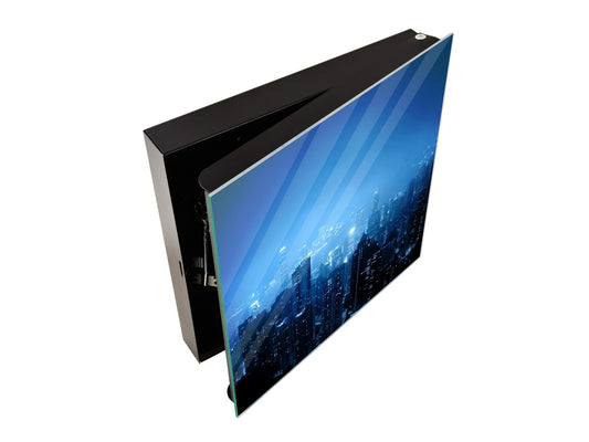 Wall Mount Key Box together with Decorative Dry Erase Board K14 Worldly motives: Metropoly by night