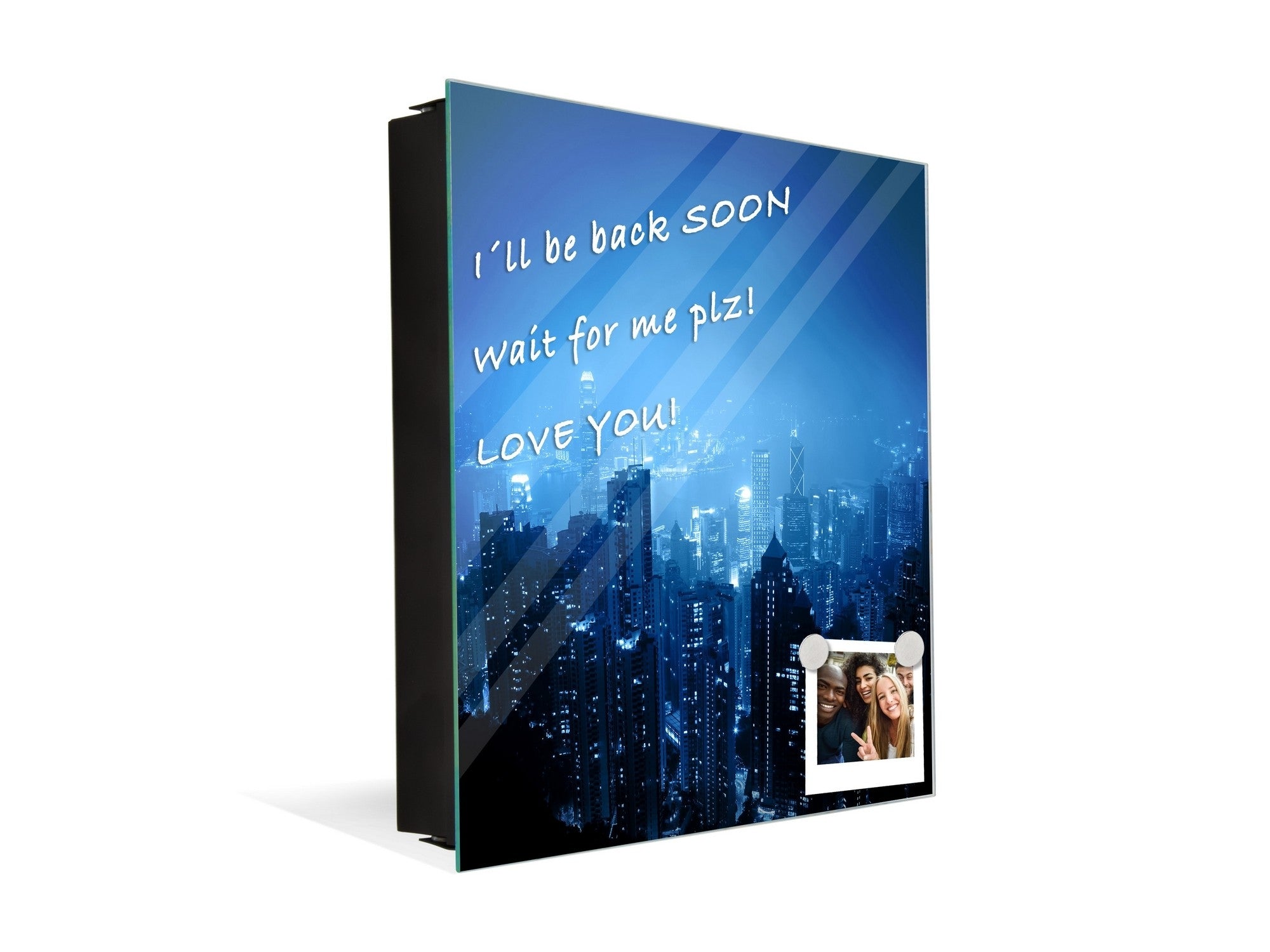 Wall Mount Key Box together with Decorative Dry Erase Board K14 Worldly motives: Metropoly by night