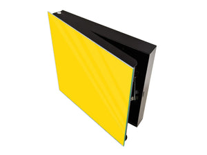 Dekorative Key Box mit magnetischer, trocken abwischbarer Glastafel K18A Reihe von Farben: Yellow