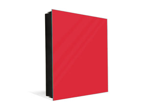 Dekorative Key Box mit magnetischer, trocken abwischbarer Glastafel K18A Reihe von Farben:  Red