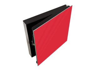 Dekorative Key Box mit magnetischer, trocken abwischbarer Glastafel K18A Reihe von Farben:  Red