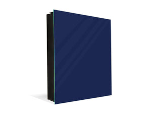 Dekorative Key Box mit magnetischer, trocken abwischbarer Glastafel K18A Reihe von Farben: Steel Blue