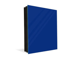 Dekorative Key Box mit magnetischer, trocken abwischbarer Glastafel K18A Reihe von Farben: Cobalt Blue