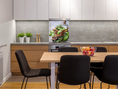 Stylish Tempered glass backsplash – Glass kitchen splashback BS01 Herbs Series: Herbs Spices 9