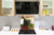 Elegante paraschizzi vetro temperato – Paraspruzzi cucina vetro – Pannello vetro BS01 Serie erbe:  Erbe di mortaio