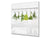 Elegante Hartglasrückwand - Glasrückwand für Küche BS01 Serie Kräuter: Hanging Herbs 4