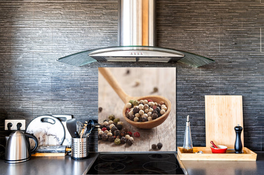 Stylish Tempered glass backsplash – Glass kitchen splashback BS01 Herbs Series: Spice Pepper