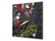Elegante paraschizzi vetro temperato – Paraspruzzi cucina vetro – Pannello vetro BS01 Serie erbe:  Spezie concreti 2
