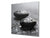 Einzigartiges Glas-Küchenpanel – Hartglas-Rückwand – Kunstdesign Glasaufkantung BS02 Serie Stein: Stone Water Drops 1