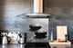 Pantalla anti-salpicaduras cocina – Frente de cocina de cristal templado – BS02 Serie Piedras: Gotas de agua sobre piedra 1