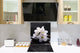 Pantalla anti-salpicaduras cocina – Frente de cocina de cristal templado – BS02 Serie Piedras: Flor en la piedra 1