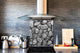 Pantalla anti-salpicaduras cocina – Frente de cocina de cristal templado – BS02 Serie Piedras: Gotas de agua sobre piedra 20