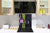 Pantalla anti-salpicaduras cocina – Frente de cocina de cristal templado – BS02 Serie Piedras: Flor de bambu 1