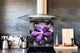 Pantalla anti-salpicaduras cocina – Frente de cocina de cristal templado – BS02 Serie Piedras: Flor en la piedra 2