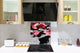 Einzigartiges Glas-Küchenpanel – Hartglas-Rückwand – Kunstdesign Glasaufkantung BS02 Serie Stein: Rose Petals Flower