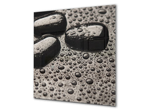Unique Glass kitchen panel BS02 Stone Series: Stone Water Drops 9