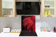 Paraschizzi cucina vetro – Paraschizzi vetro temperato – Paraschizzi con foto BS03 Serie fiori : Fiore rosso 1