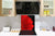 Paraschizzi cucina vetro – Paraschizzi vetro temperato – Paraschizzi con foto BS03 Serie fiori : Fiore rosso 2