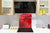 Paraschizzi cucina vetro – Paraschizzi vetro temperato – Paraschizzi con foto BS03 Serie fiori : Fiore rosso 3