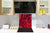 Paraschizzi cucina vetro – Paraschizzi vetro temperato – Paraschizzi con foto BS03 Serie fiori : Fiore rosso 4