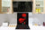 Paraschizzi cucina vetro – Paraschizzi vetro temperato – Paraschizzi con foto BS03 Serie fiori : Fiore rosso 5