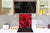 Paraschizzi cucina vetro – Paraschizzi vetro temperato – Paraschizzi con foto BS03 Serie fiori : Rosa rossa 2