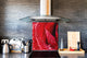 Paraschizzi cucina vetro – Paraschizzi vetro temperato – Paraschizzi con foto BS03 Serie fiori : Rosa rossa