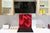 Paraschizzi cucina vetro – Paraschizzi vetro temperato – Paraschizzi con foto BS03 Serie fiori : Fiore rosso 7
