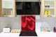 Paraschizzi cucina vetro – Paraschizzi vetro temperato – Paraschizzi con foto BS03 Serie fiori : Fiore rosso 7