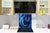 Paraschizzi cucina vetro – Paraschizzi vetro temperato – Paraschizzi con foto BS03 Serie fiori : Rosa blu