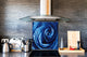 Glass kitchen backsplash – Photo backsplash BS03 Flower Series: Blue Rose