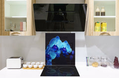Glass kitchen backsplash – Photo backsplash BS03 Flower Series: Blue Orchid 1