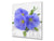 Glass kitchen backsplash – Photo backsplash BS03 Flower Series: Blue Flower 1