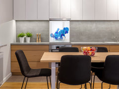 Glass kitchen backsplash – Photo backsplash BS03 Flower Series: Blue Orchid 2