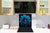 Glass kitchen backsplash – Photo backsplash BS03 Flower Series: Blue Flower 2