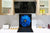 Paraschizzi vetro rinforzato – Paraspruzzi artistico stampato su vetro BS04 Serie soffioni e fiori  : Un fiore blu 3