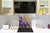 Paraschizzi vetro rinforzato – Paraspruzzi artistico stampato su vetro BS04 Serie soffioni e fiori  : Fiore viola 2