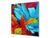 Antiprojections artistique imprimé sur verre BS04 Série pissenlits et fleurs:  Fleur colorée