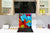 Paraschizzi vetro rinforzato – Paraspruzzi artistico stampato su vetro BS04 Serie soffioni e fiori  : Fiore colorato