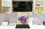 Gehärtete Glasrückwand – Glasrückwand mit aufgedrucktem kunstvollen Design BS04 Serie Löwenzahn und Blumen:  Lavender 2