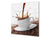 Antiprojections en verre cuisine BS05A Série café A: Grains de café renversés 1