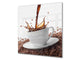 Printed Tempered glass wall art BS05A Coffee A Series: Spilled Coffee Beans 1