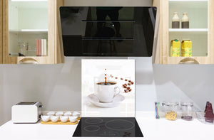 Printed Tempered glass wall art BS05A Coffee A Series: Spilled Coffee Beans 4