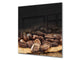 Printed Tempered glass wall art BS05A Coffee A Series: Coffee Beans Brown 2