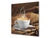 Arte murale stampata su vetro temperato – Paraschizzi in vetro da cucina BS05A Serie caffè A : Chicchi di caffè marrone 5