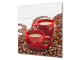 Antiprojections en verre cuisine BS05A Série café A: Coupe rouge 1