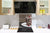 Protector antisalpicaduras – Panel de vidrio para cocina – BS06 Serie postres y dulces: Pastel Con Frambuesas