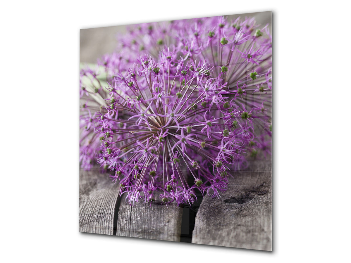 Tempered glass Cooker backsplash BS07 Desserts Series: Flower Of Garlic 3